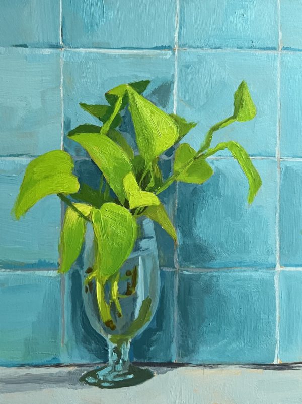 Neon Pothos painting