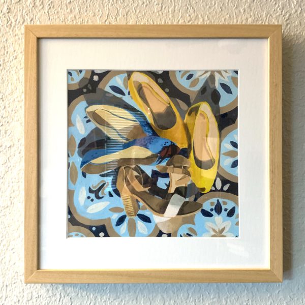 shoes I'm not wearing in quarantine, Leigh Ann Torres, original acrylic paintings